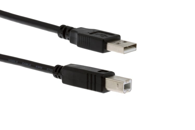 Hi-Speed USB 2.0 Cable, A Male to B Male, 6ft, 620-06K