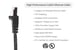 Cat6A Shielded Ethernet Patch Cable, Half-moon Boot, 5 ft, Black