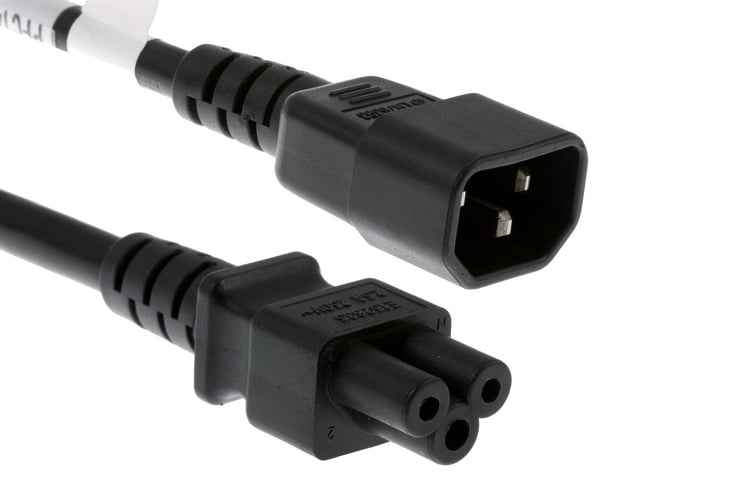 AC Power Cord, C14 to C5, 18 AWG, 10ft