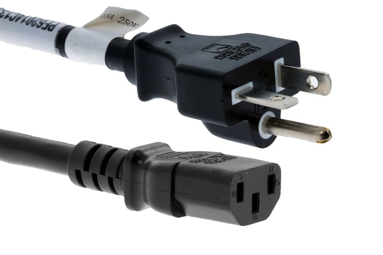 AC Power Cord, 6-20P to C13, 14 AWG, 8ft
