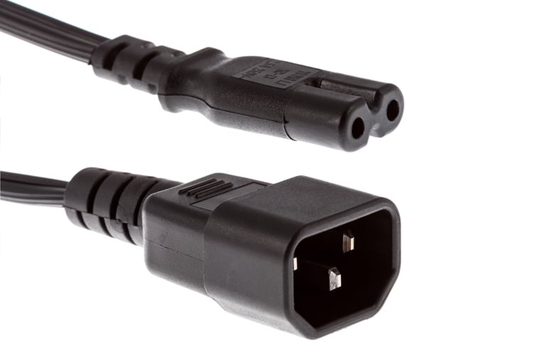 AC Power Cord, C14 to C7, 18 AWG, 6ft