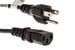 AC Power Cord, 5-15P to C13, 18 AWG, 3ft, Black