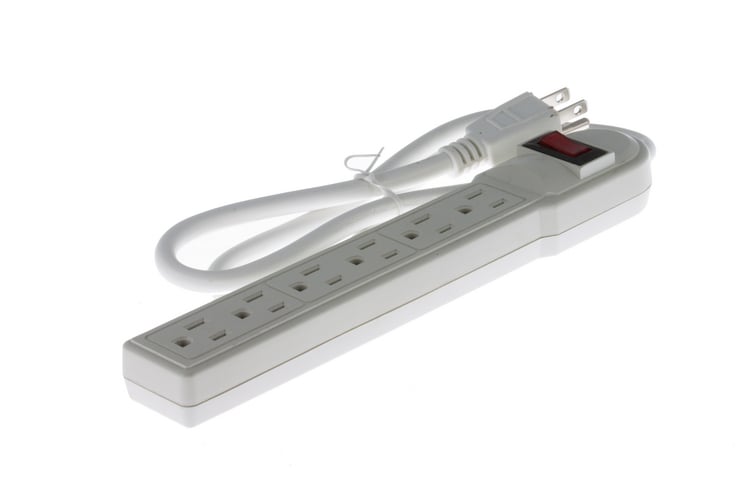 Surge Protector Power Strip With (6) 15A Outlets and 3ft Cord