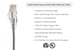 Cat6A Slim Snagless Ethernet Patch Cable, 6 ft, Gray