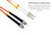 LC to ST Multimode Duplex 50/125 OM2 UPC Fiber Patch Cable, 1 Meter