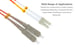 LC to SC Multimode Duplex 50/125 OM2 UPC Fiber Patch Cable, 1 Meter
