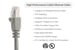 Cat6A Shielded Ethernet Patch Cable, Half-moon Boot, 25 ft, Gray