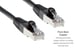 Cat5e Shielded Ethernet Patch Cable, Half-moon Boot, 5 ft, Black