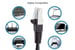 Cat5e Shielded Ethernet Patch Cable, Half-moon Boot, 5 ft, Black