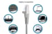 Cat5e Shielded Ethernet Patch Cable, Half-moon Boot, 2ft, Gray