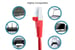 Cat5e Shielded Ethernet Patch Cable, Half-moon Boot, 6 ft, Red