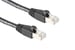 Cat6A Shielded Ethernet Patch Cable, Half-moon Boot, 5 ft, Black