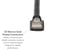 Cat6A Shielded Ethernet Patch Cable, Half-moon Boot, 5 ft, Black