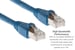 Cat6A Shielded Ethernet Patch Cable, Half-moon Boot, 5 ft, Blue