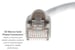 Cat6A Shielded Ethernet Patch Cable, Half-moon Boot, 25 ft, Gray