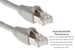 Cat6A Shielded Ethernet Patch Cable, Half-moon Boot, 25 ft, Gray