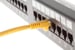 Cat6A Shielded Ethernet Patch Cable, Half-moon Boot, 2 ft, Yellow