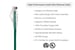Cat6A Slim Snagless Ethernet Patch Cable, 14ft, Green