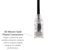 Cat6A Slim Snagless Ethernet Patch Cable, 12ft, Black