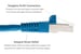 Cat6 Shielded Ethernet Patch Cable, Half-moon Boot, 1 ft, Blue