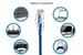 Cat6A Slim Snagless Ethernet Patch Cable, 25 ft, Blue