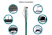 Cat6A Slim Snagless Ethernet Patch Cable, 14ft, Green