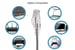Cat6A Slim Snagless Ethernet Patch Cable, 6 ft, Gray