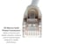 Cat6 Crossover Ethernet Patch Cable, Booted, 5 ft, Gray