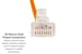 Cat6A Slim Snagless Ethernet Patch Cable, 30ft, Orange