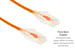Cat6A Slim Snagless Ethernet Patch Cable, 30ft, Orange