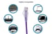 Cat6A Slim Snagless Ethernet Patch Cable, 4 ft, Purple