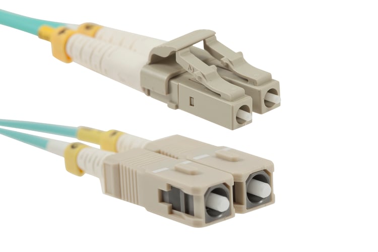 5m LC-SC OM3 Corning Multimode Duplex 50/125 UPC Fiber Optic Cable