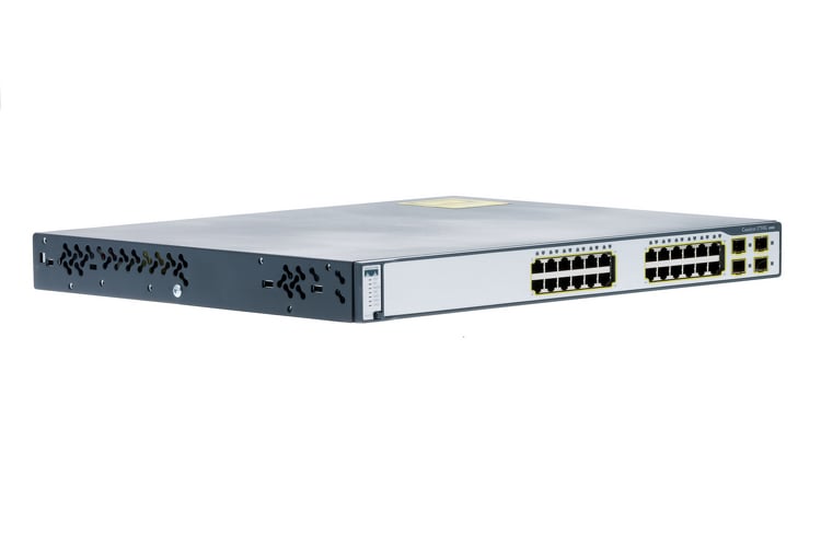 Cisco 3750G Series 24 Port Gigabit Switch, WS-C3750G-24TS-S1U, Refurbished, Original